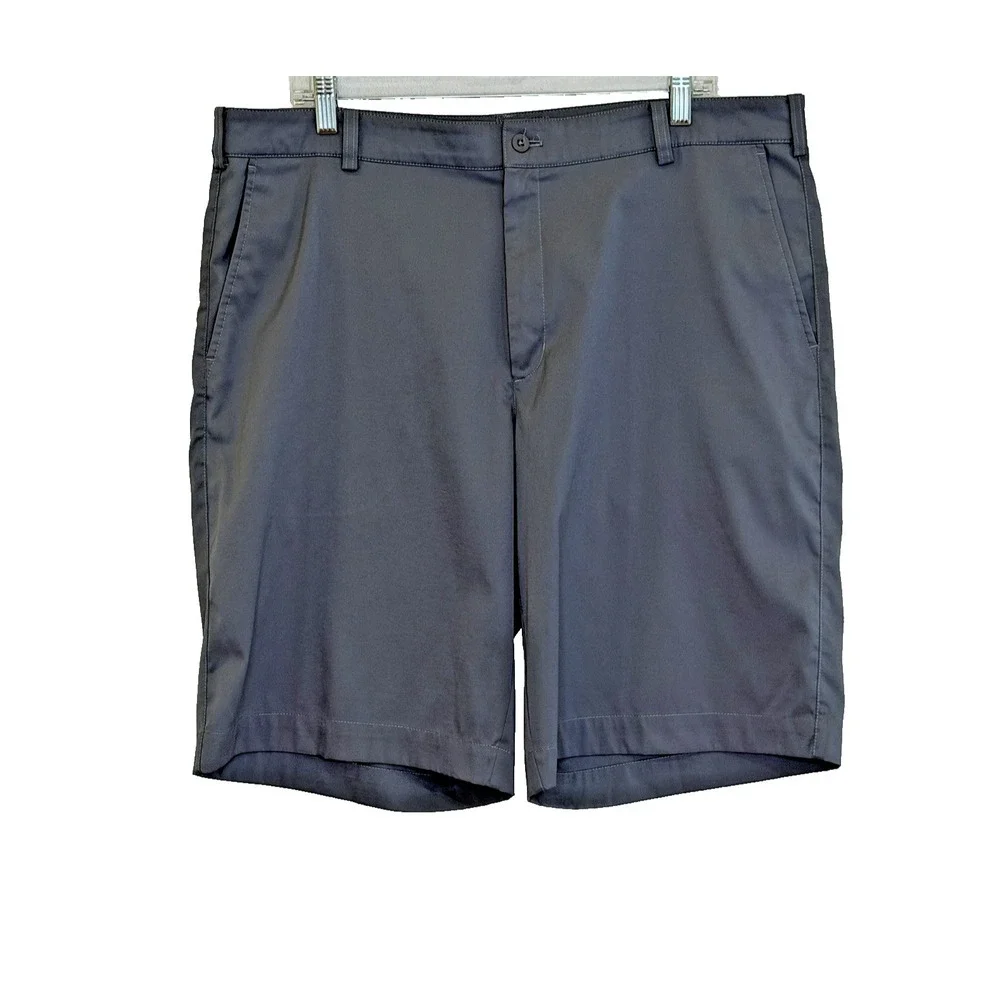 Nike Golf Dri Fit Chino Shorts Mens Sz 38 Gray Standard Fit Stretch Performance